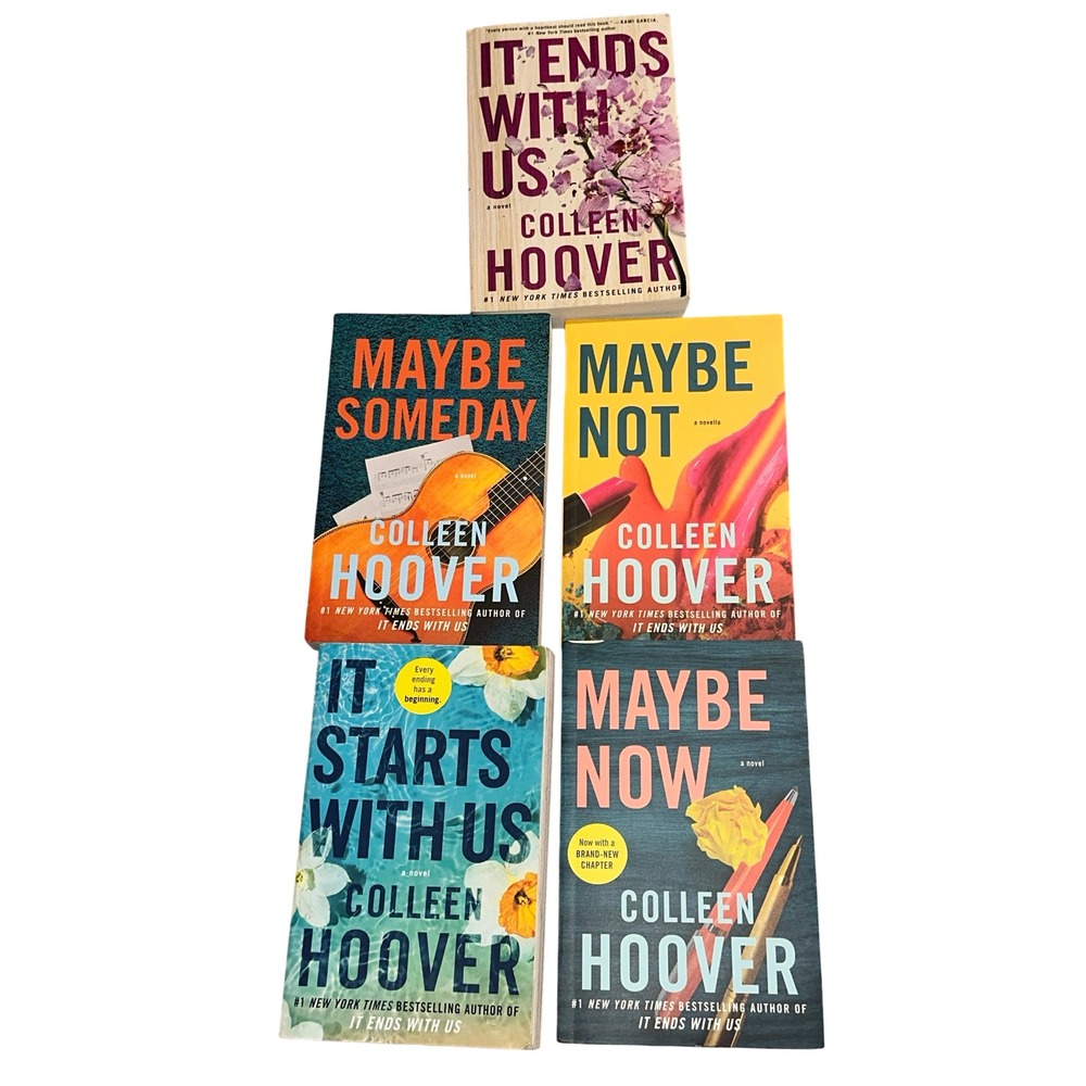Colleen Hoover  Lot 5 Paperback It Ends With Us It Starts With Us Maybe Series